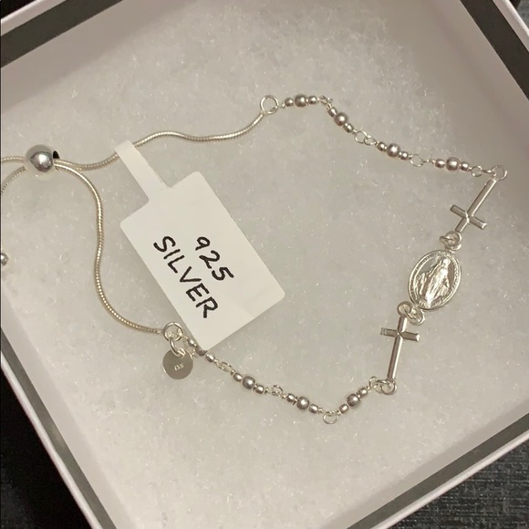 925 SS Davvero Mama Mary with cross Bracelet - Picture 5 of 6
